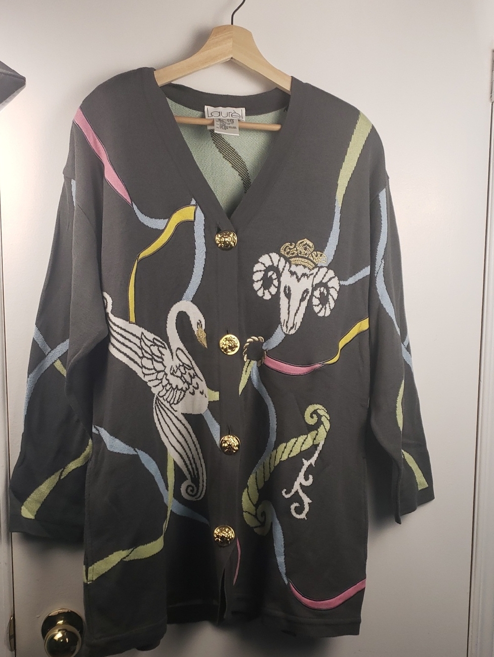 Vintage Laurel Escada Sweater Size 36 Wool Cotton Blend